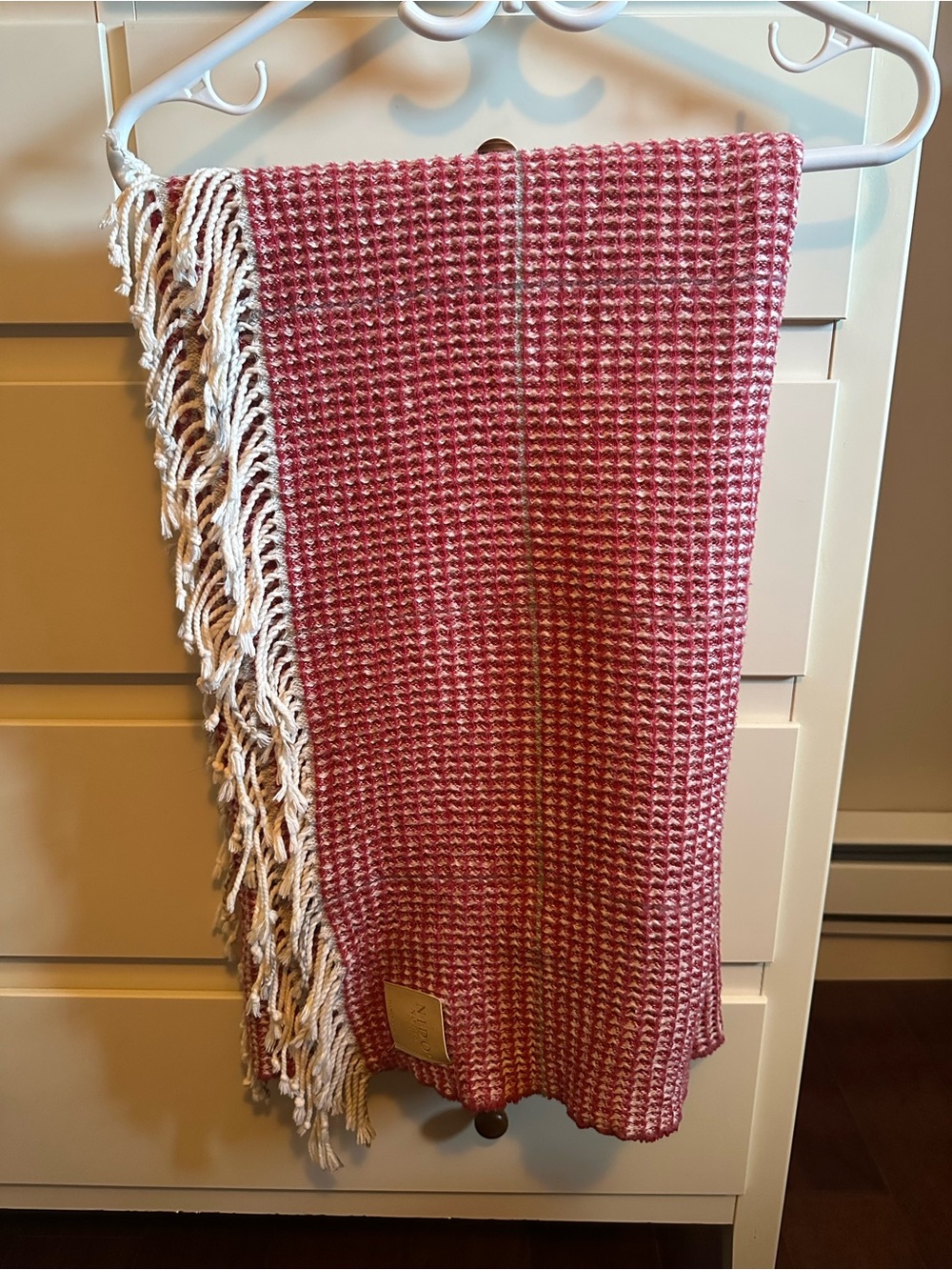 Nido Notte Italia Throw Blanket Made In Italy Cotton Blend 51” x 67” Red